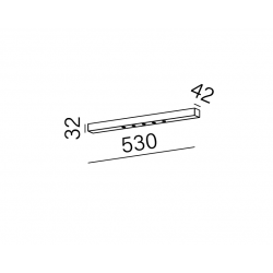 LENS LINE 53 LED M930 54&#176; natynkowy czarny struktura	40258-M930-W3-00-12